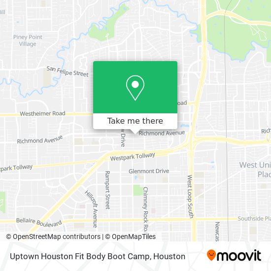 Mapa de Uptown Houston Fit Body Boot Camp