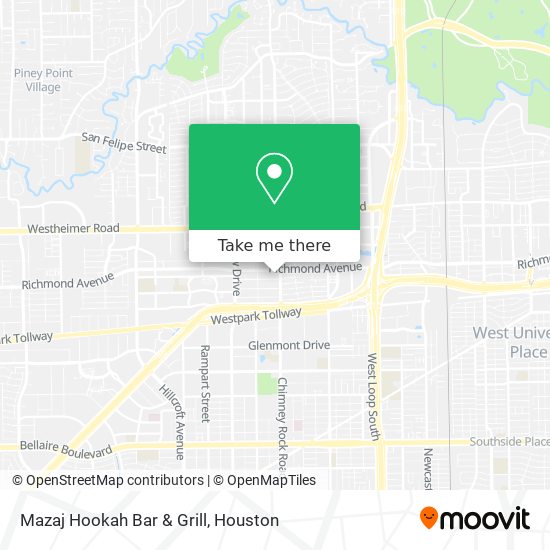 Mapa de Mazaj Hookah Bar & Grill