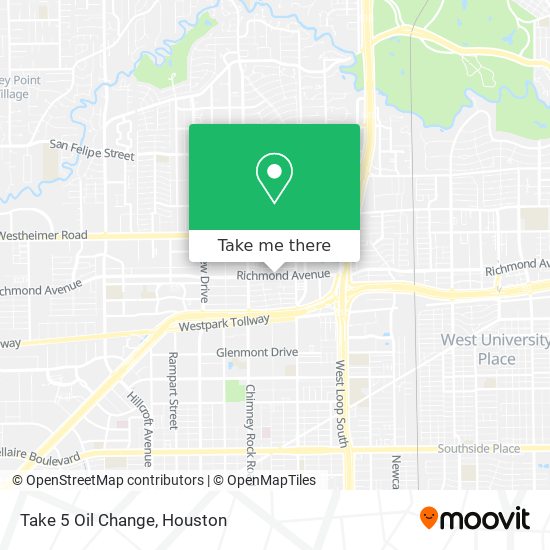 Take 5 Oil Change map