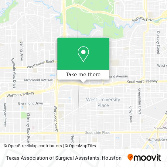 Texas Association of Surgical Assistants map