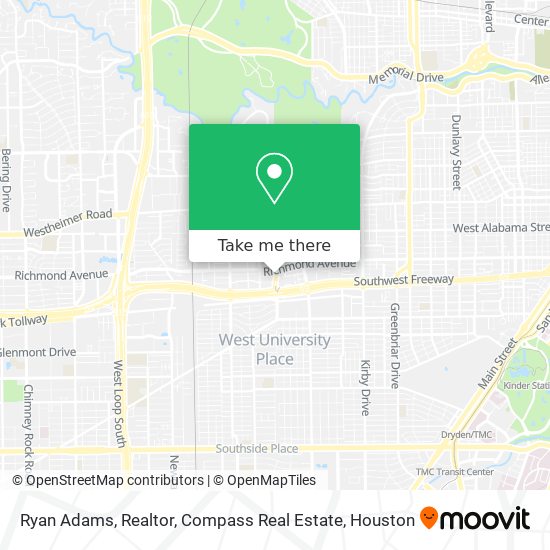 Mapa de Ryan Adams, Realtor, Compass Real Estate