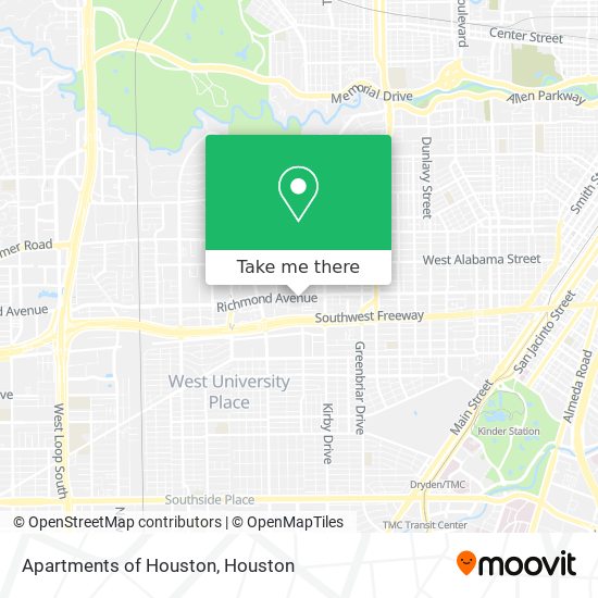 Mapa de Apartments of Houston