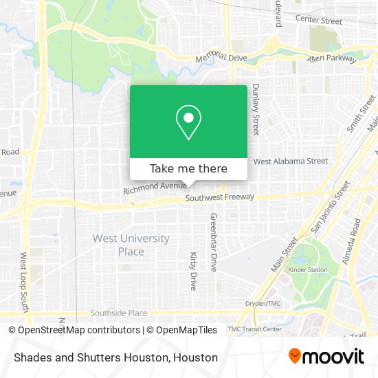 Shades and Shutters Houston map