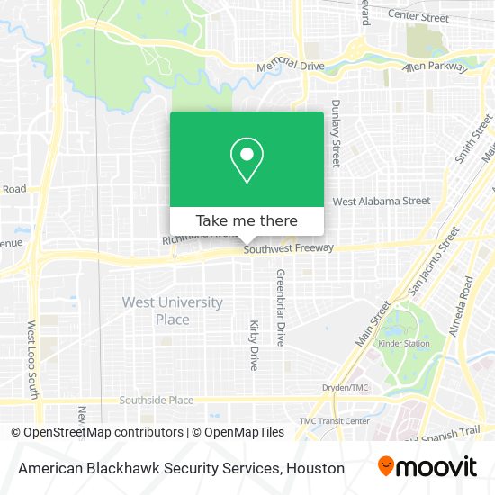 American Blackhawk Security Services map