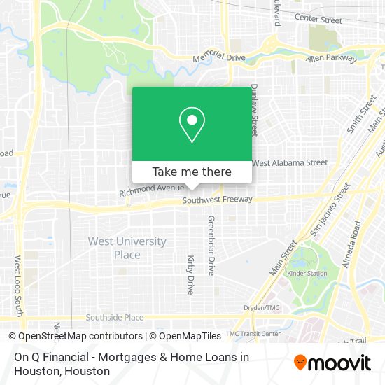 On Q Financial - Mortgages & Home Loans in Houston map