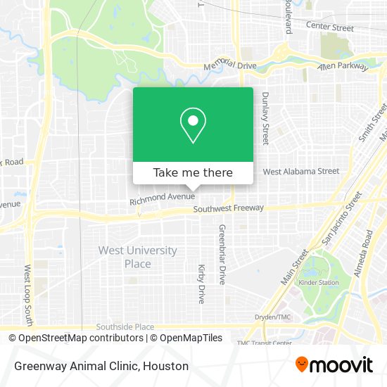 Greenway Animal Clinic map