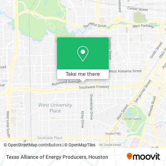 Mapa de Texas Alliance of Energy Producers