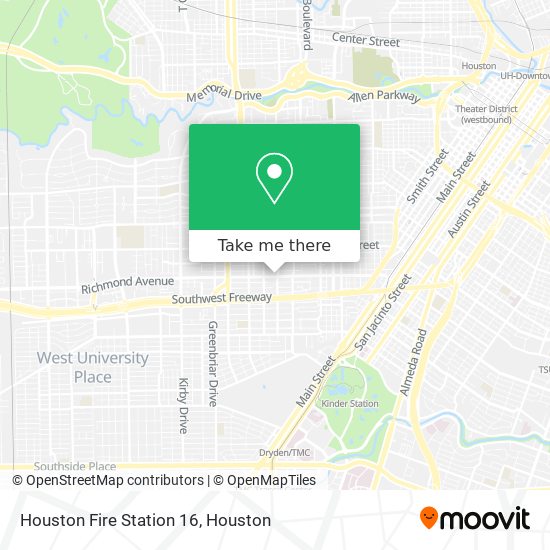 Houston Fire Station 16 map