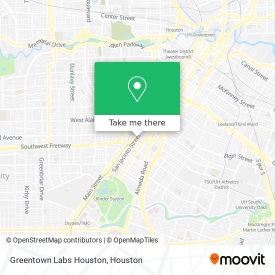 Greentown Labs Houston map