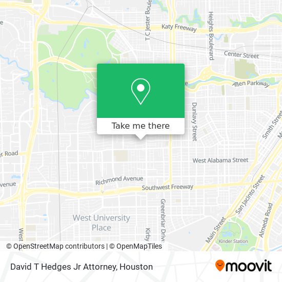 Mapa de David T Hedges Jr Attorney