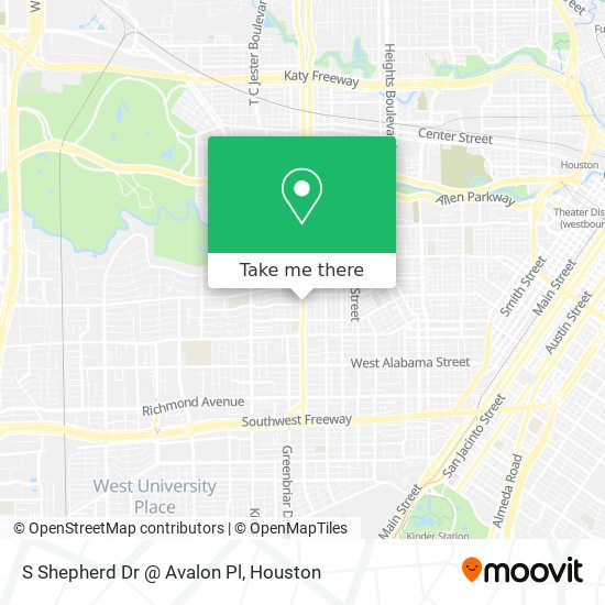 S Shepherd Dr @ Avalon Pl map