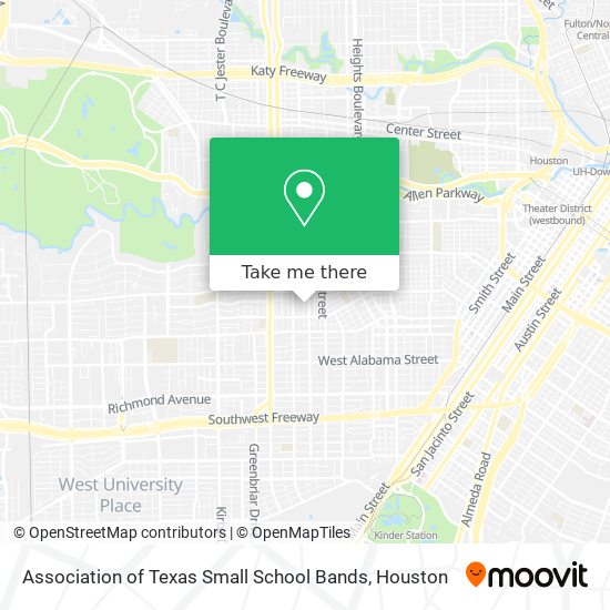 Association of Texas Small School Bands map