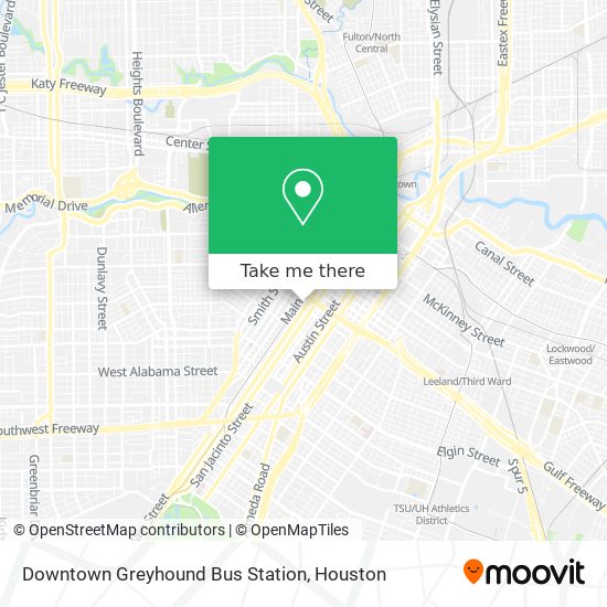 Mapa de Downtown Greyhound Bus Station