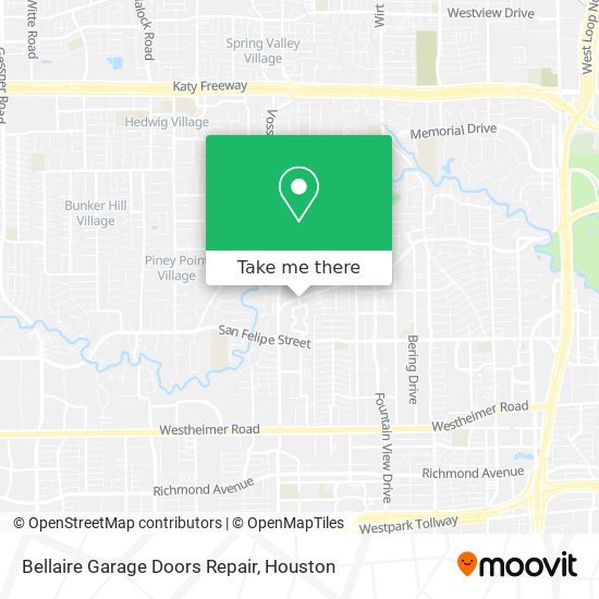 Mapa de Bellaire Garage Doors Repair