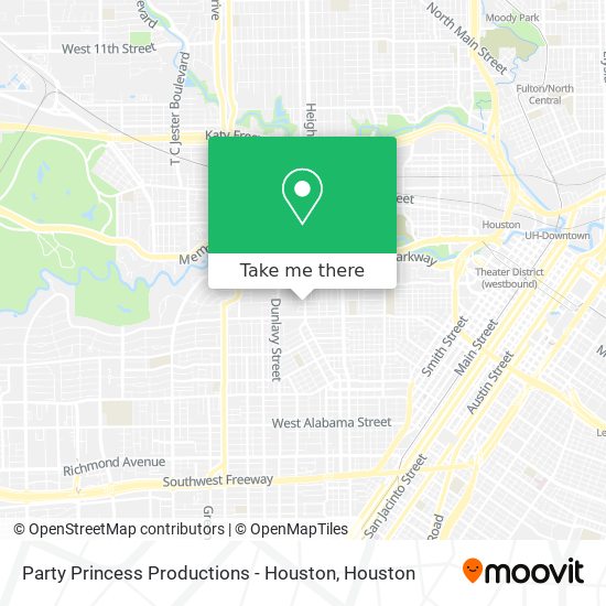 Mapa de Party Princess Productions - Houston