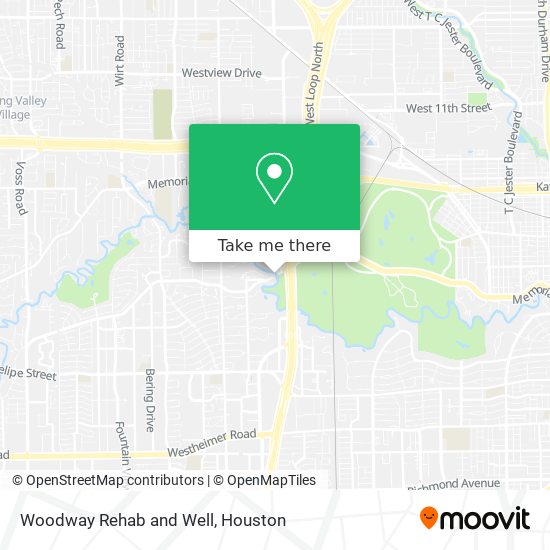 Woodway Rehab and Well map