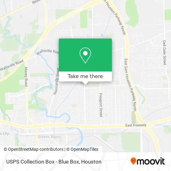 USPS Collection Box - Blue Box map