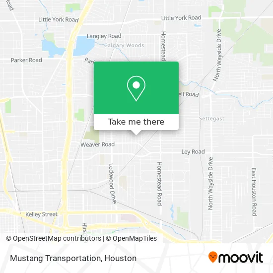 Mustang Transportation map
