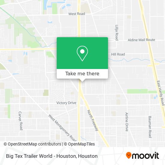 Big Tex Trailer World - Houston map