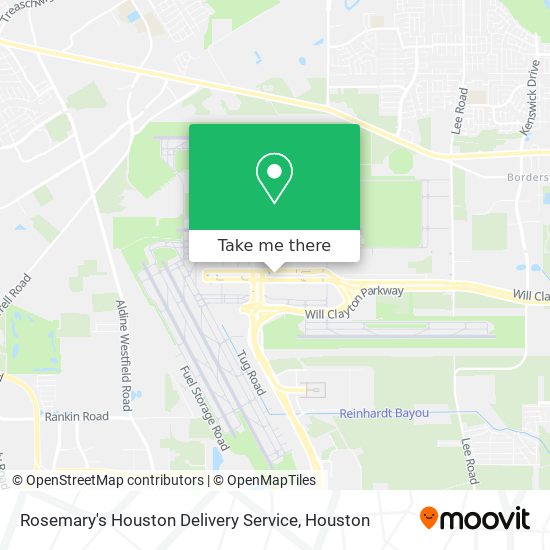 Mapa de Rosemary's Houston Delivery Service