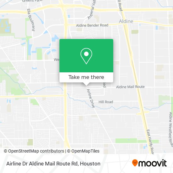 Airline Dr Aldine Mail Route Rd map