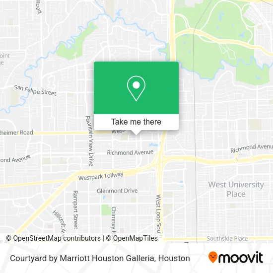 Mapa de Courtyard by Marriott Houston Galleria