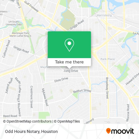 Odd Hours Notary map