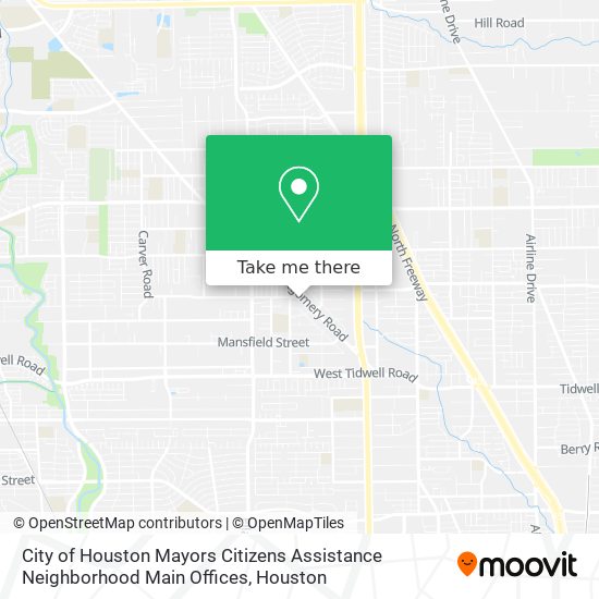 Mapa de City of Houston Mayors Citizens Assistance Neighborhood Main Offices