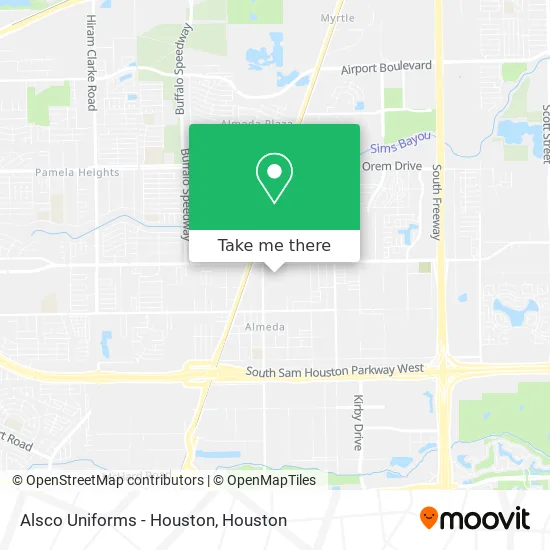 Mapa de Alsco Uniforms - Houston