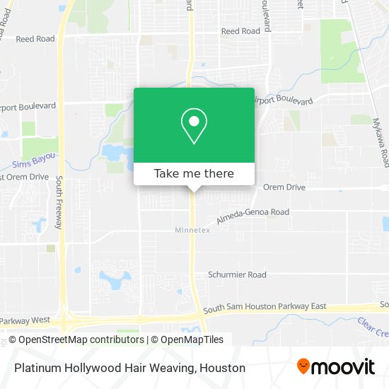 Platinum Hollywood Hair Weaving map