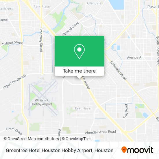 Greentree Hotel Houston Hobby Airport map