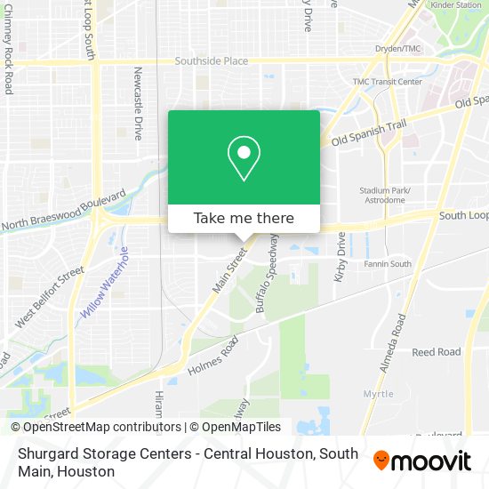 Mapa de Shurgard Storage Centers - Central Houston, South Main
