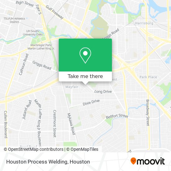 Houston Process Welding map