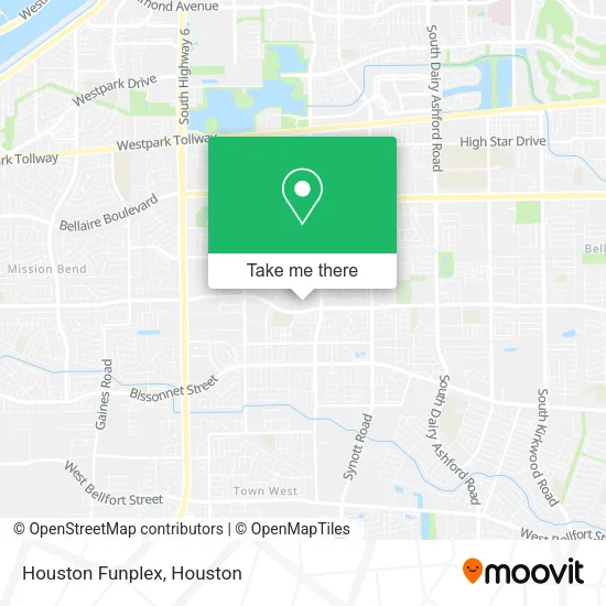 Houston Funplex map