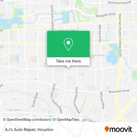 AJ's Auto Repair map