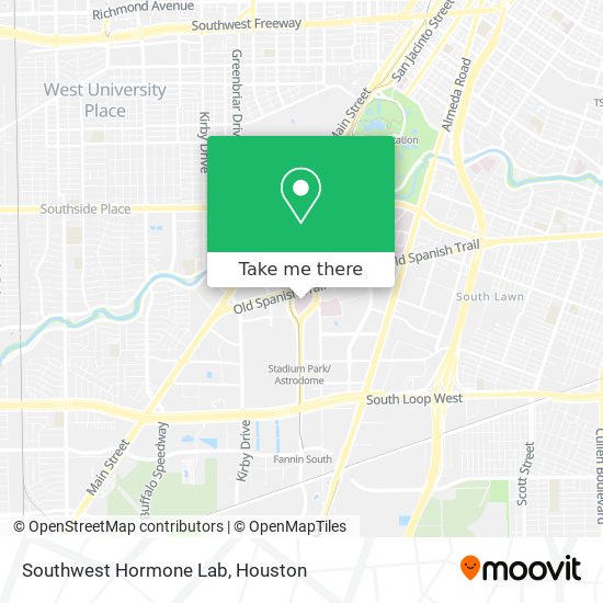 Southwest Hormone Lab map