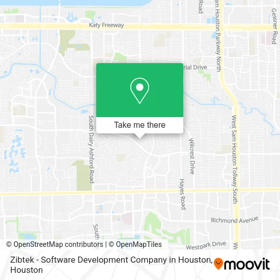 Zibtek - Software Development Company in Houston map