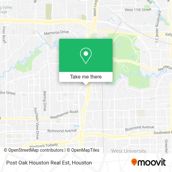 Post Oak Houston Real Est map