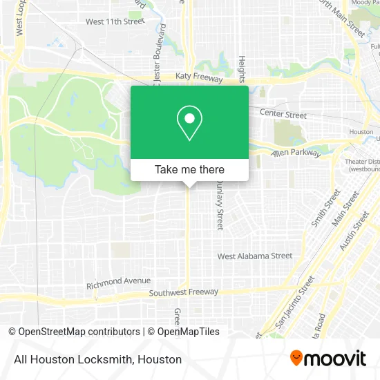 All Houston Locksmith map