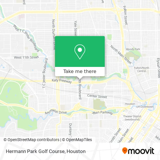 Hermann Park Golf Course map