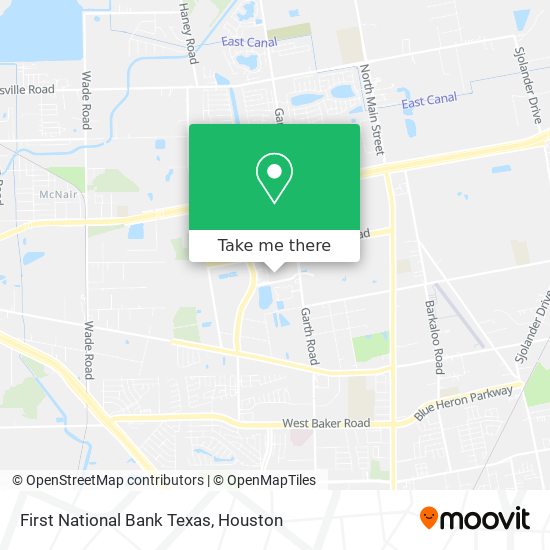 Mapa de First National Bank Texas
