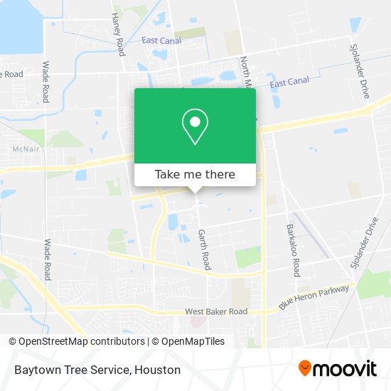 Mapa de Baytown Tree Service