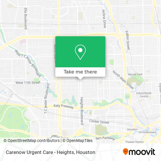 Carenow Urgent Care - Heights map