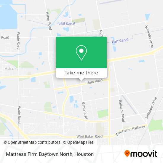 Mattress Firm Baytown North map