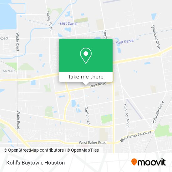 Kohl's Baytown map
