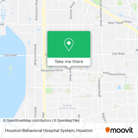 Houston Behavioral Hospital System map