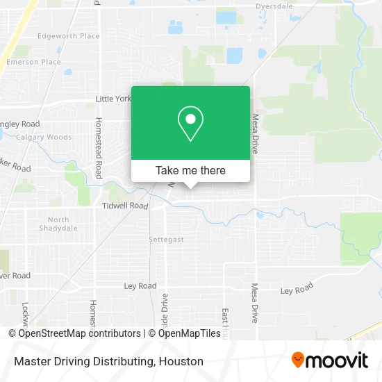 Master Driving Distributing map