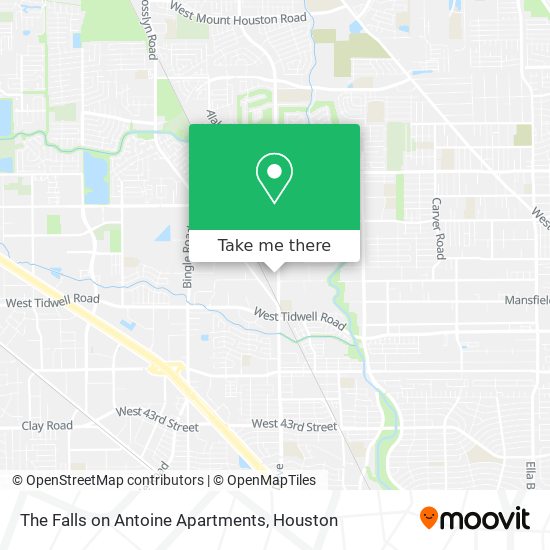 The Falls on Antoine Apartments map