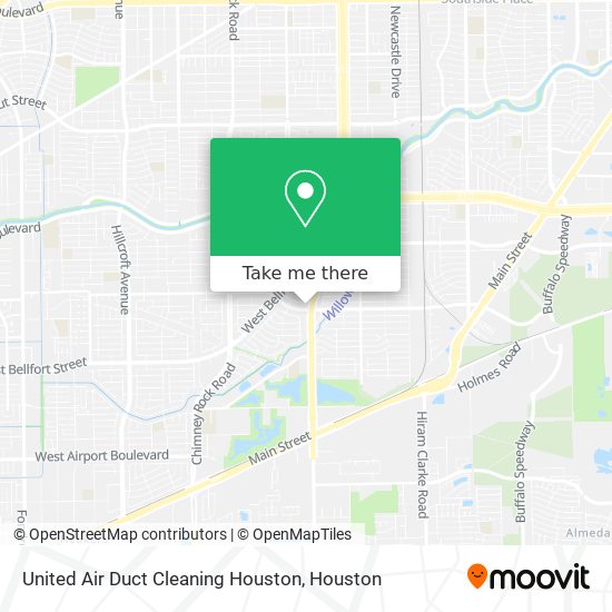 United Air Duct Cleaning Houston map