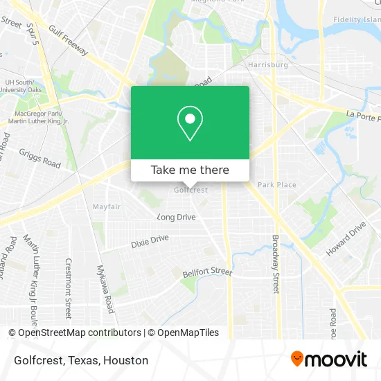 Golfcrest, Texas map